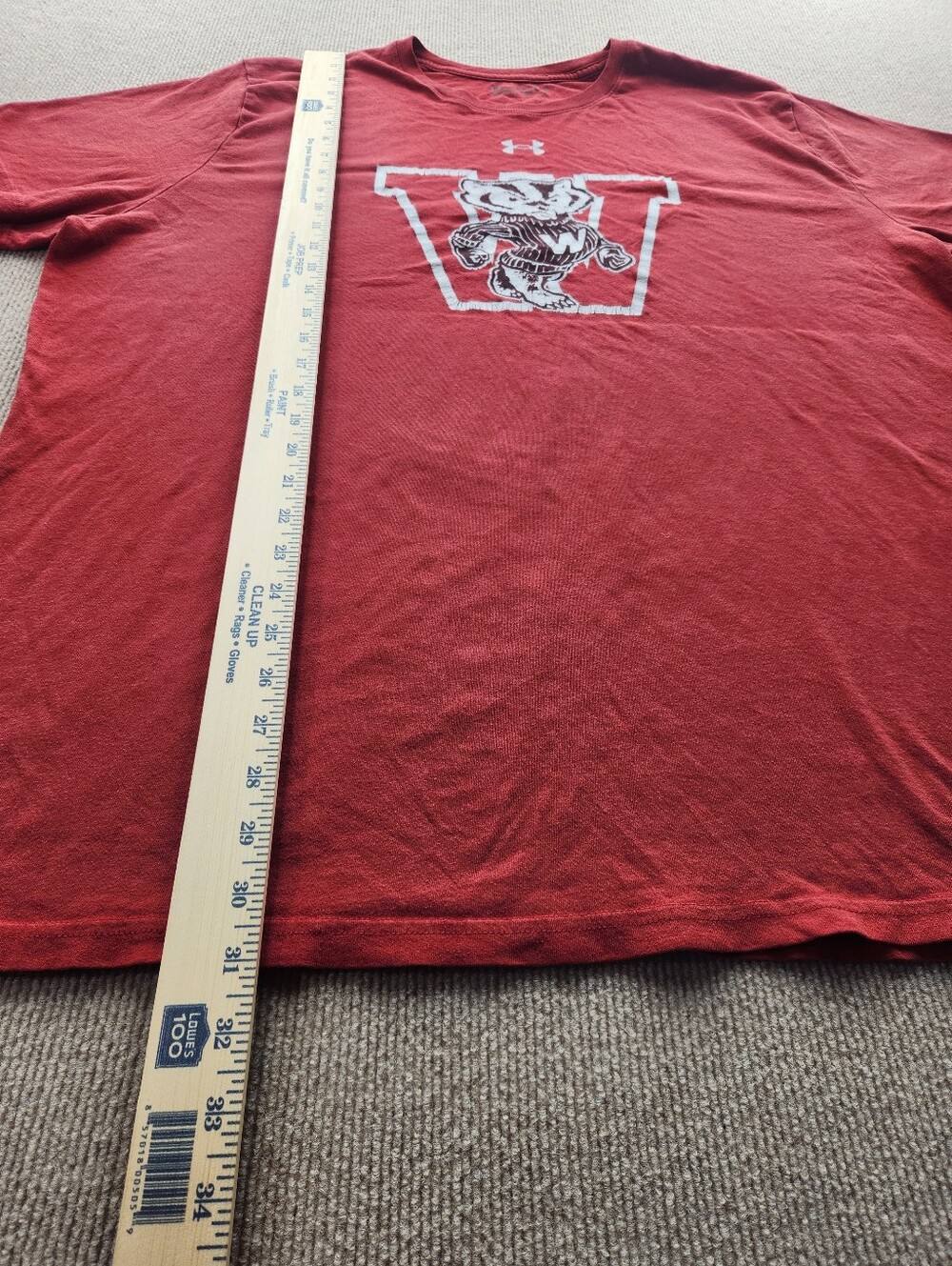 Under Armour Wisconsin Badgers Men's 3XL Red T-Shirt - Picture 5 of 7